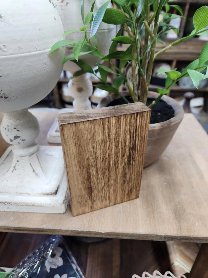 Small Printed Wood Block Rudolph