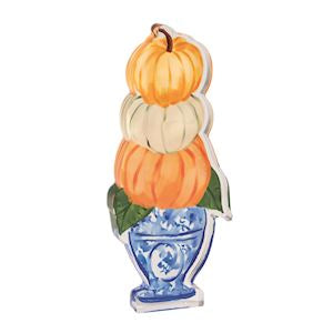 Mud Pie One Pumpkin Topiary Acrylic Sitter