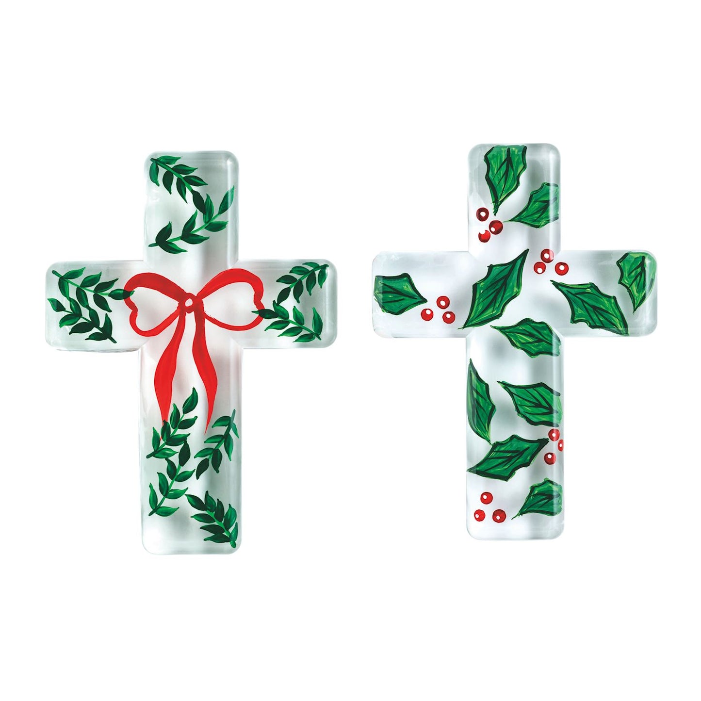 Mud Pie Hand Painted Glass Cross