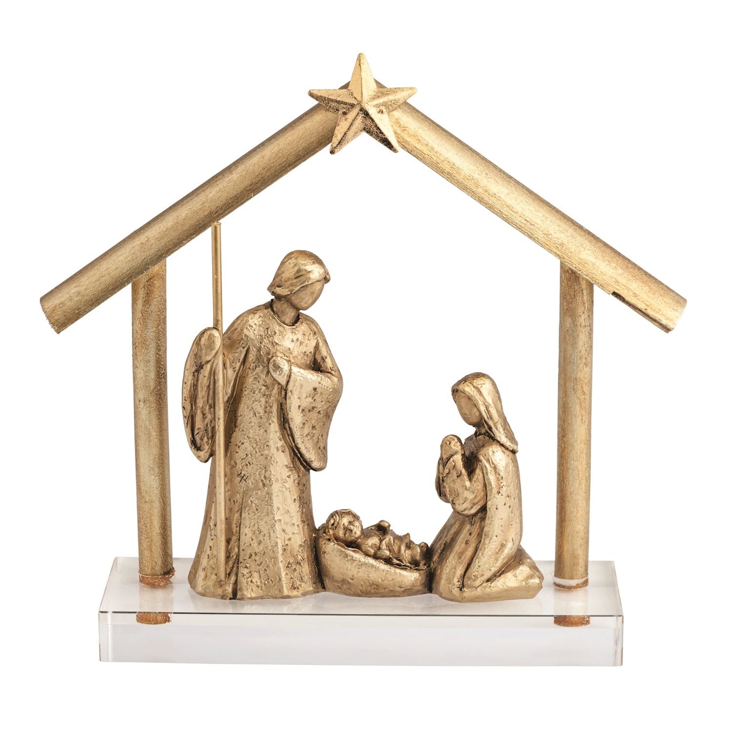 Mud Pie Gold Nativity Display