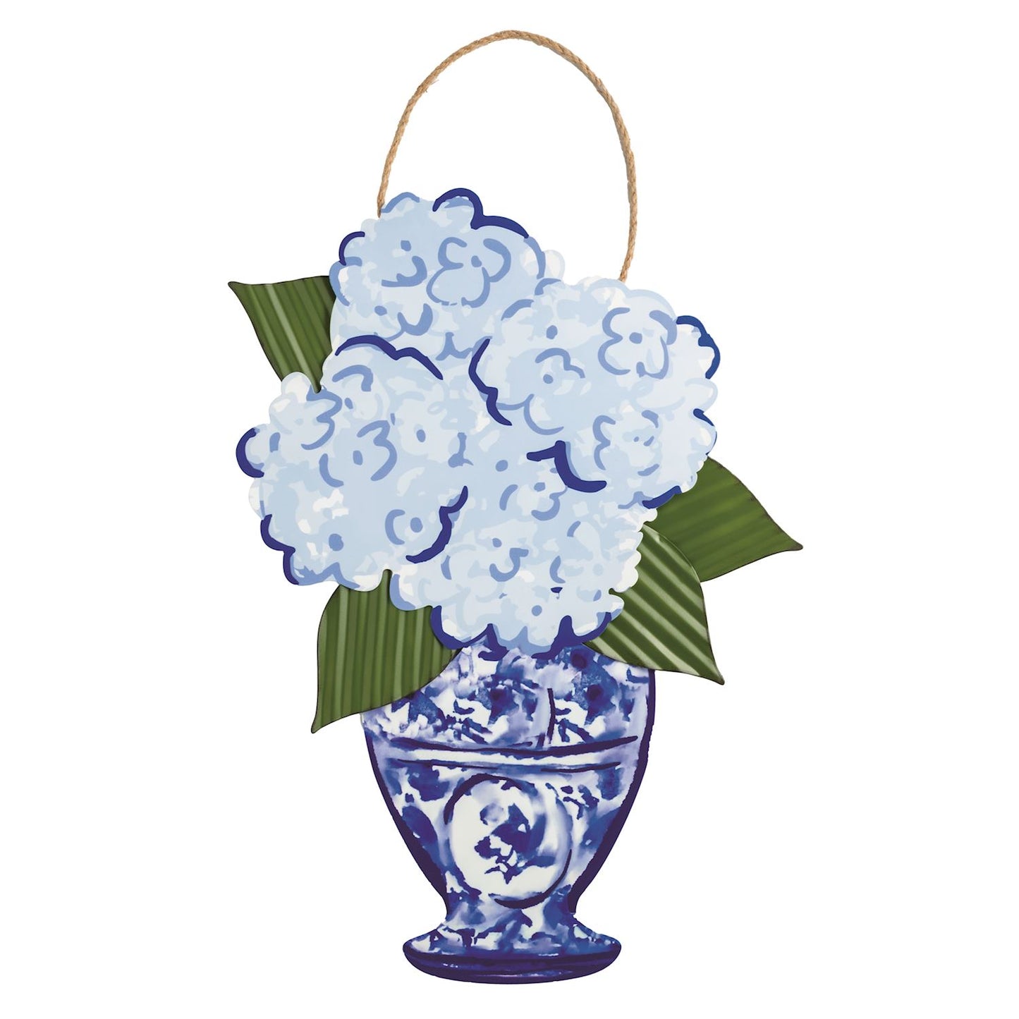 Mud Pie Hydrangea Tin Door Hanger