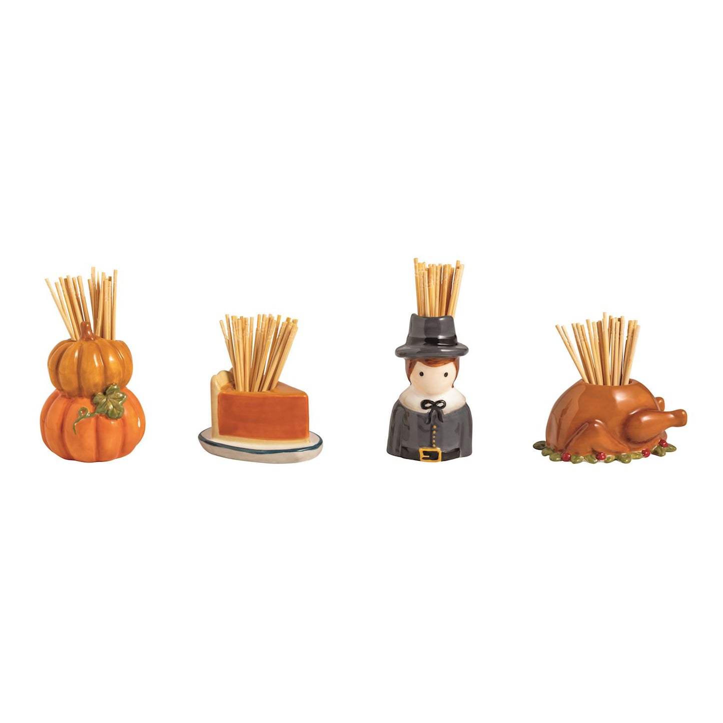 Mud Pie Thanksgiving Toothpick Caddy Sets