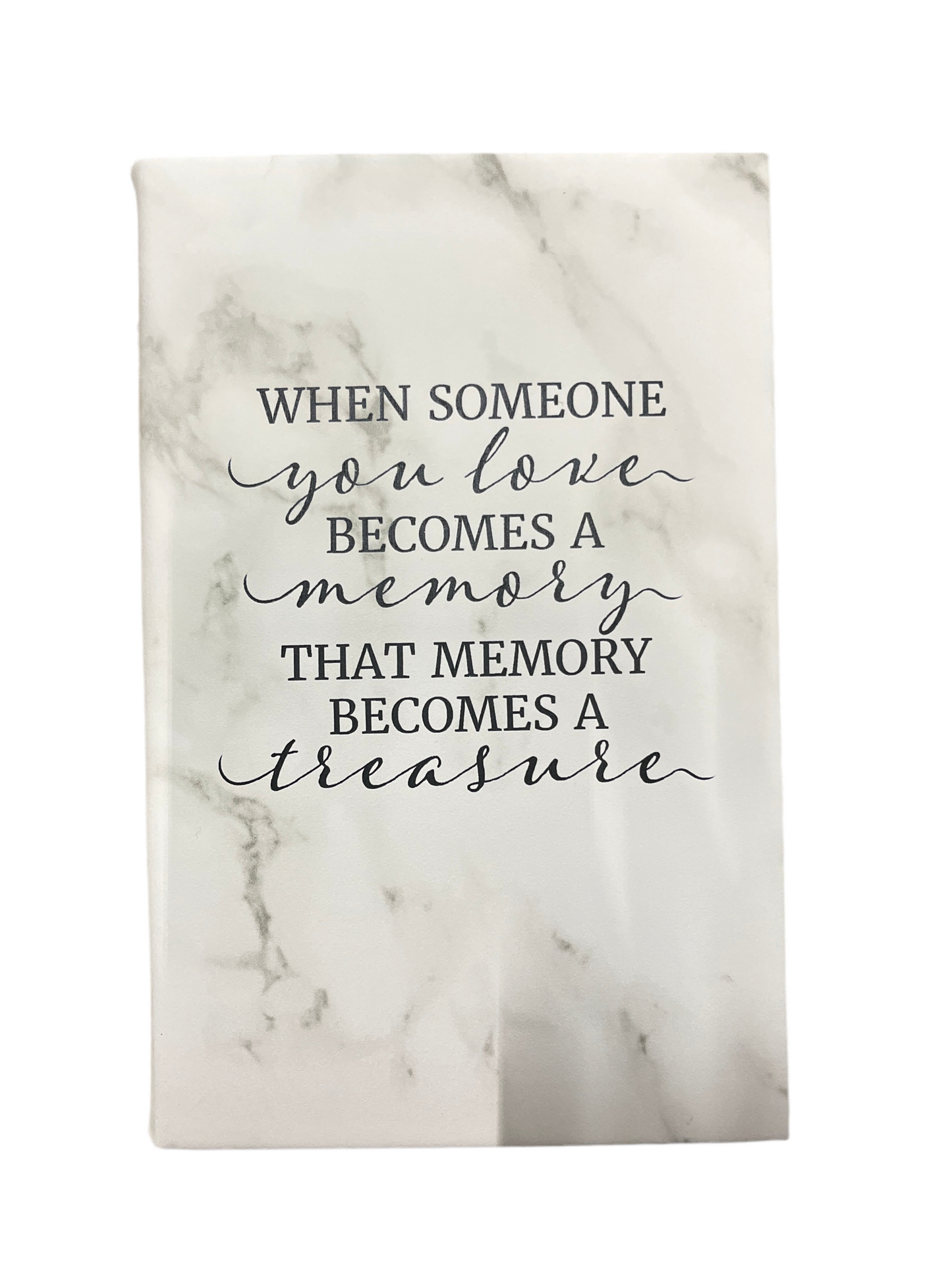 White Marbled Bereavement Journal