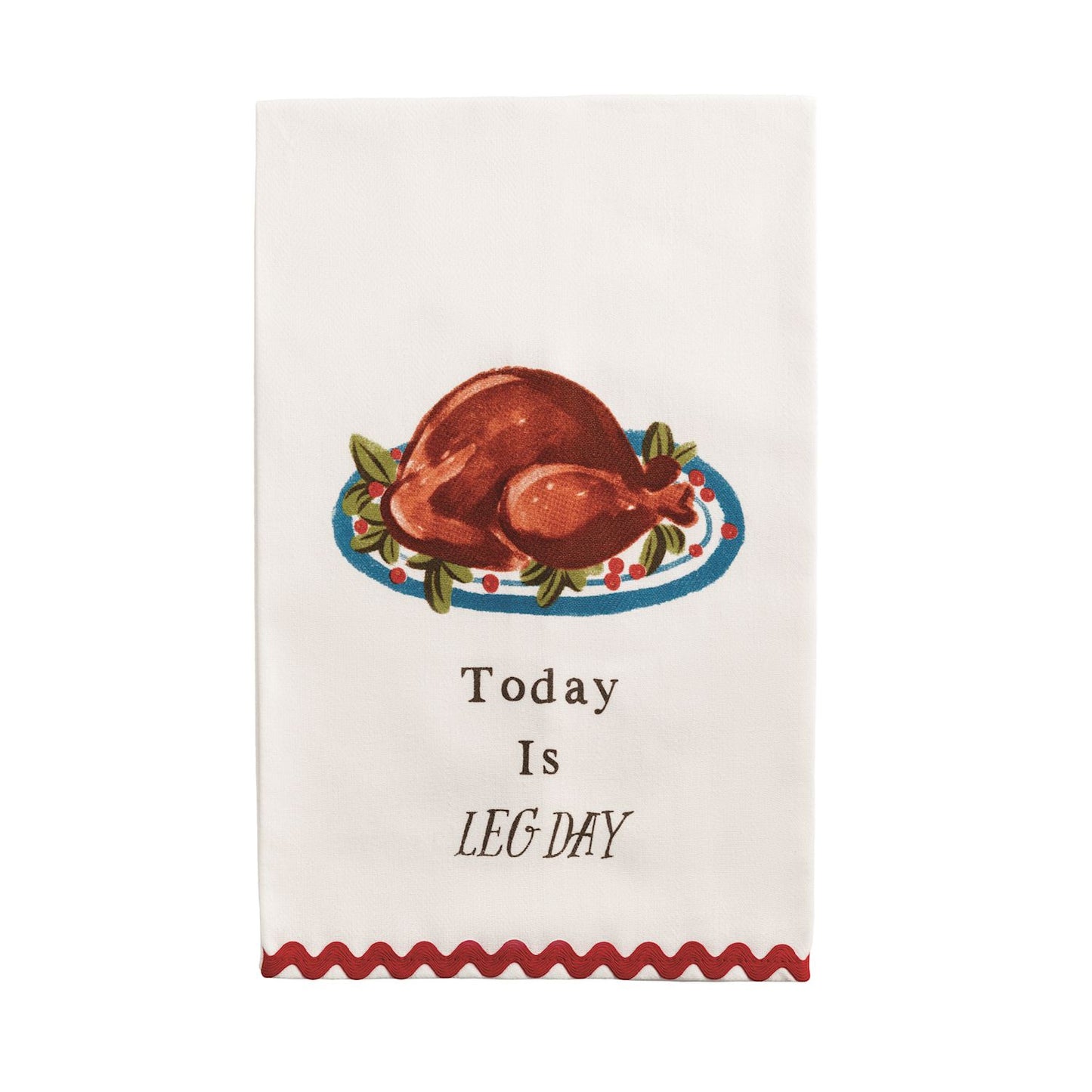 Mud Pie Thanksgiving Ric-Rac Towel