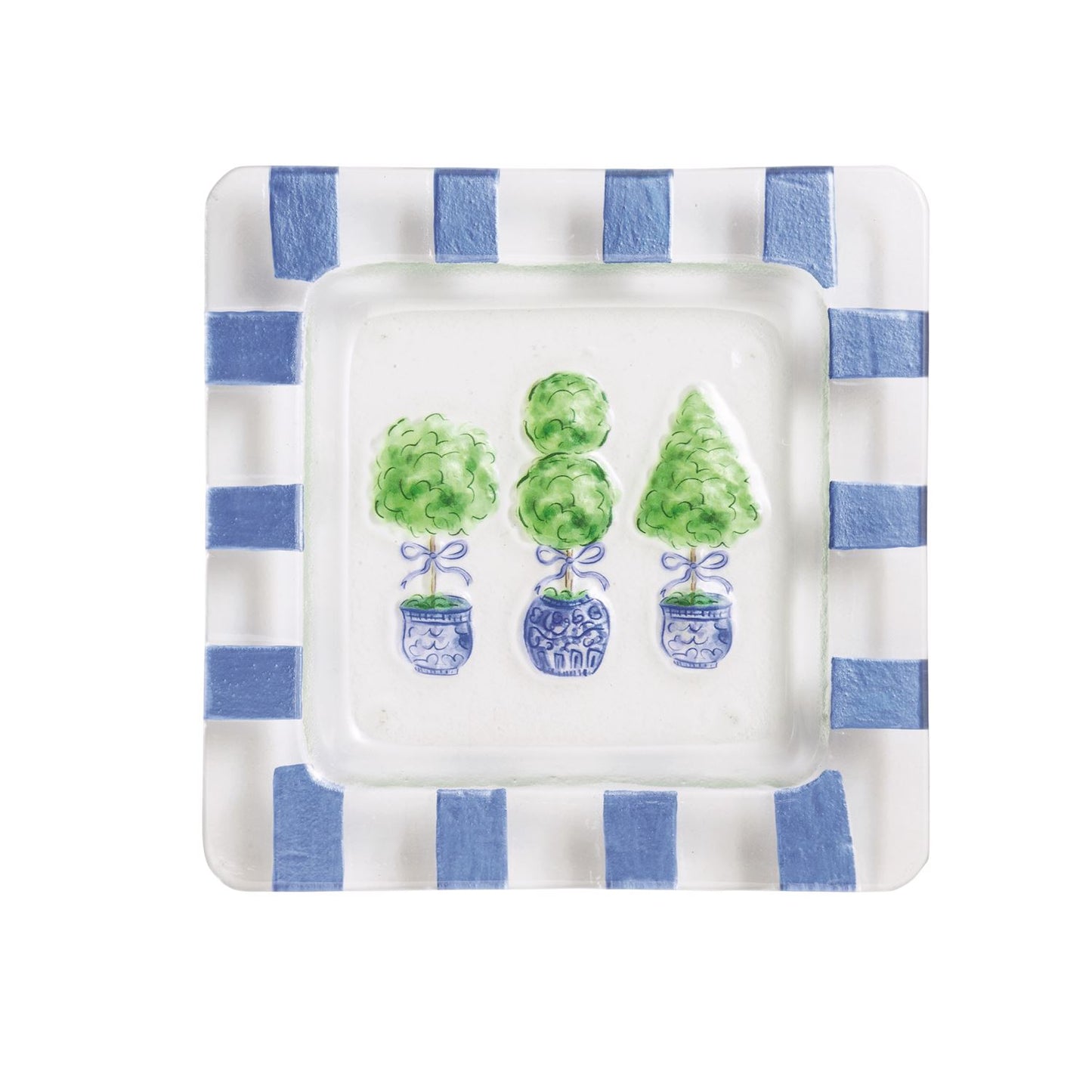 Mud Pie Topiary Slump Glass Plate