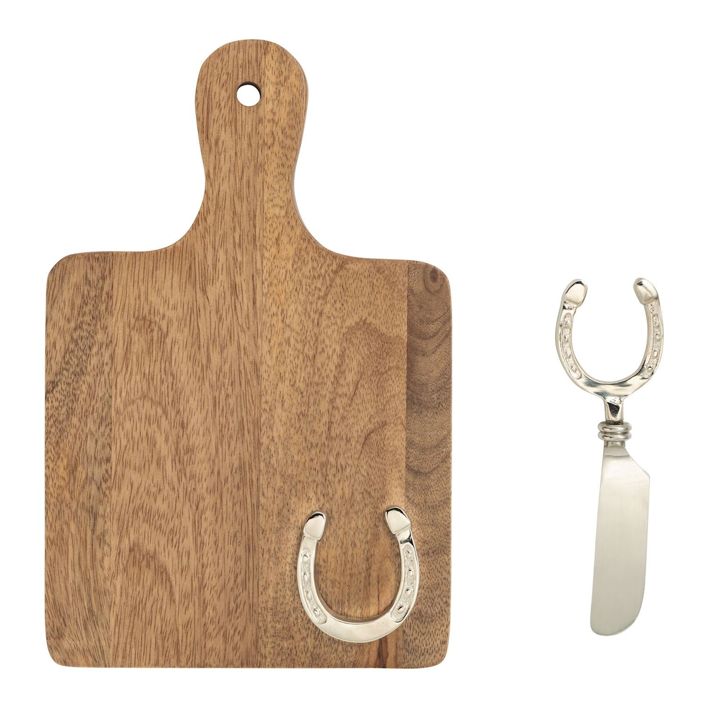 Mud Pie Horseshoe Wood Board Set