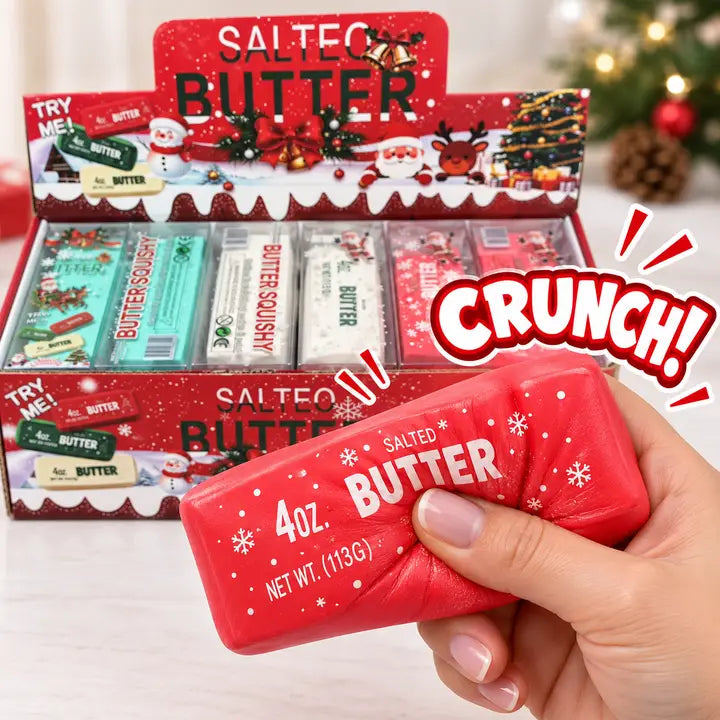 Holiday Salted Butter Squishy Crunchy Butter Squeeze Toy