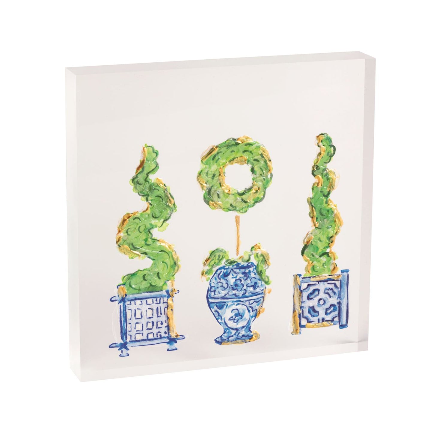 Mud Pie Topiary Acrylic Plaques