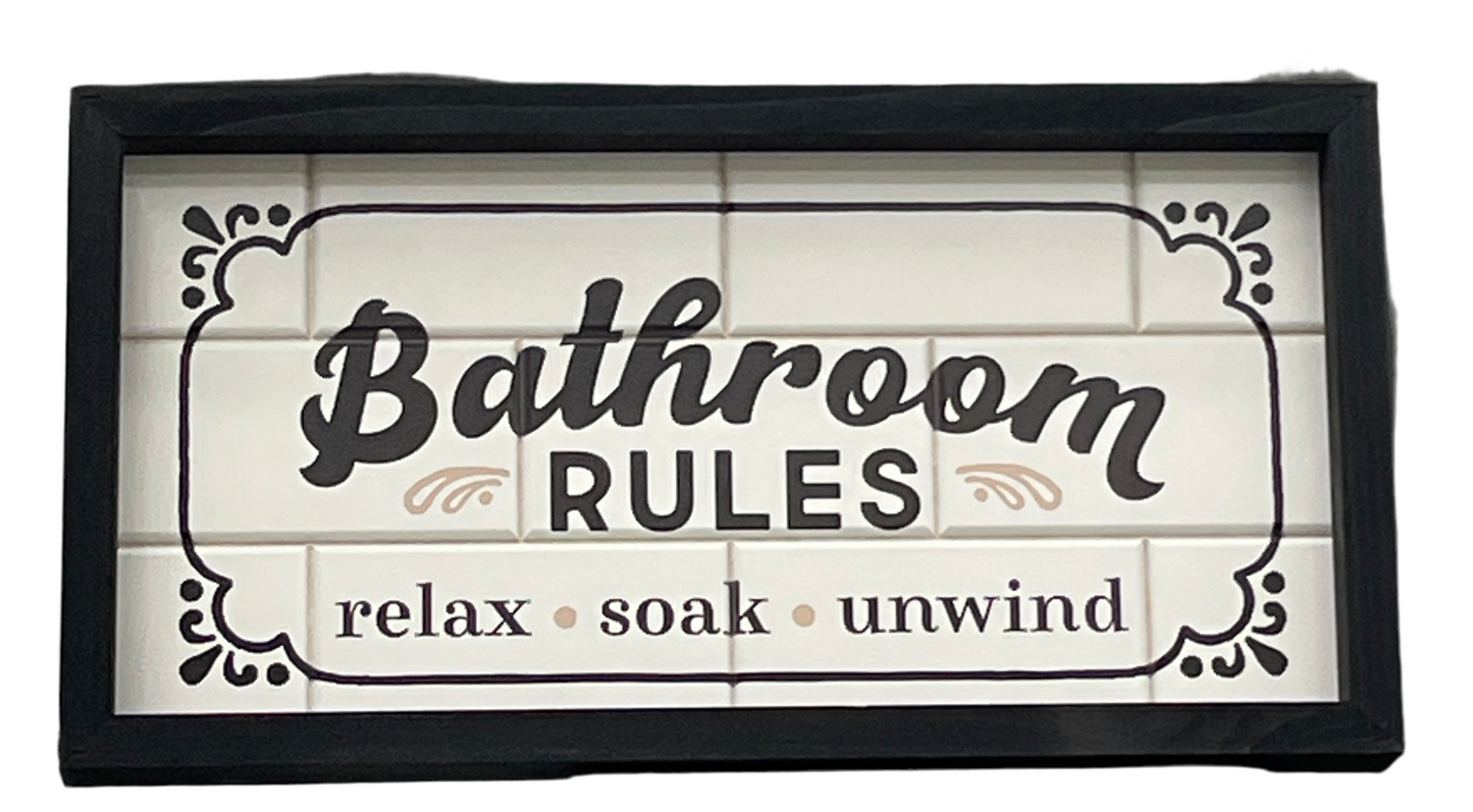 Bathroom Rules Sign
