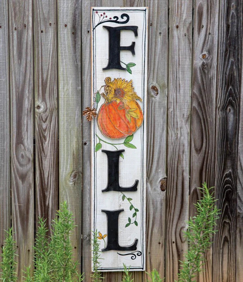 Raised Fall/Pumpkin Vertical Sign
