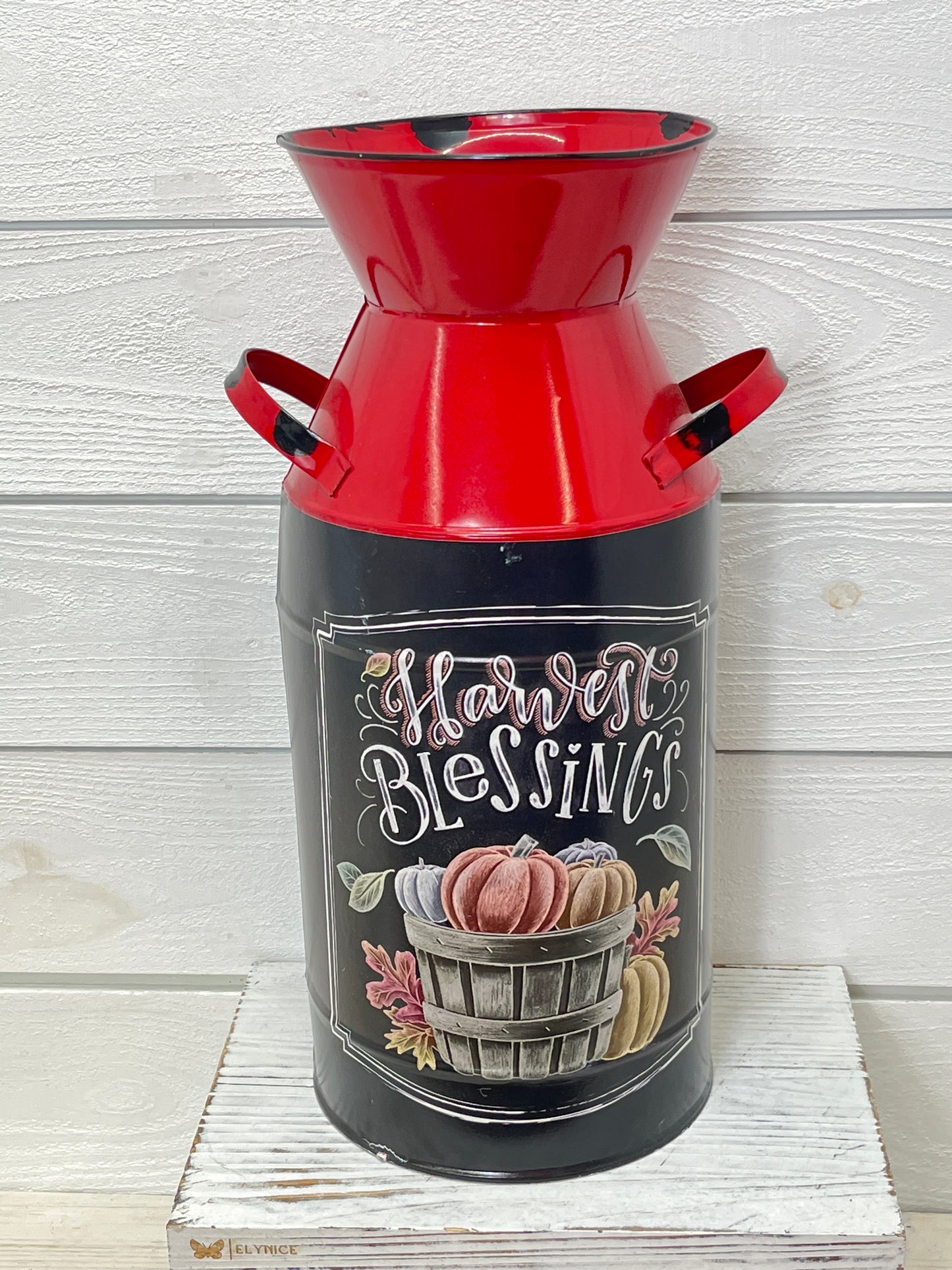 Harvest Metal Milk Can