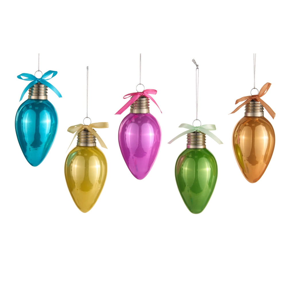 4.5" Neon Light Bulb Ornament