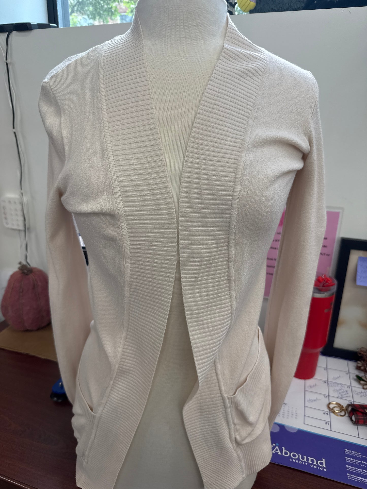 Tan Open Cardigan