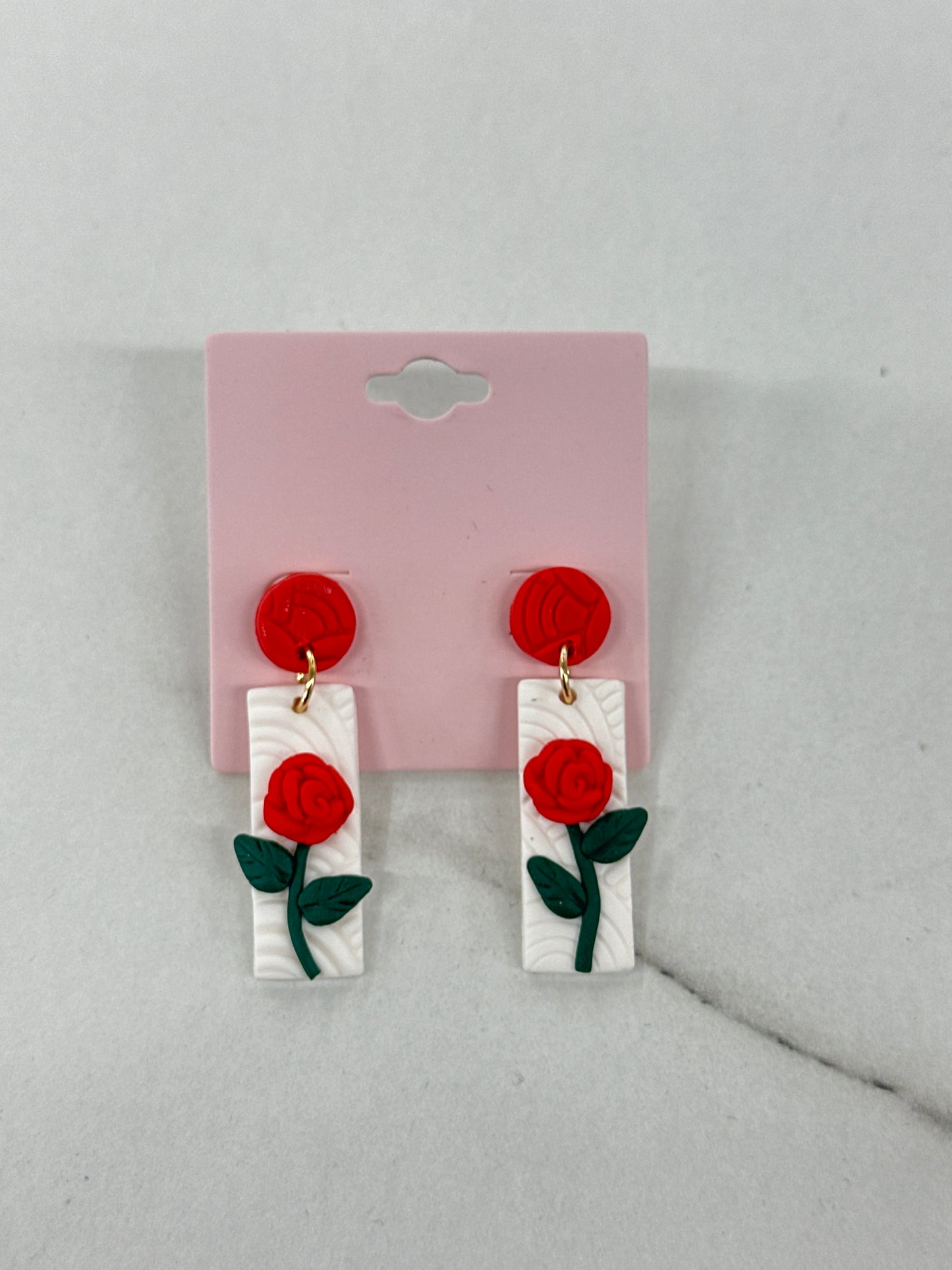 Valentine Rose- Textured Rectangle