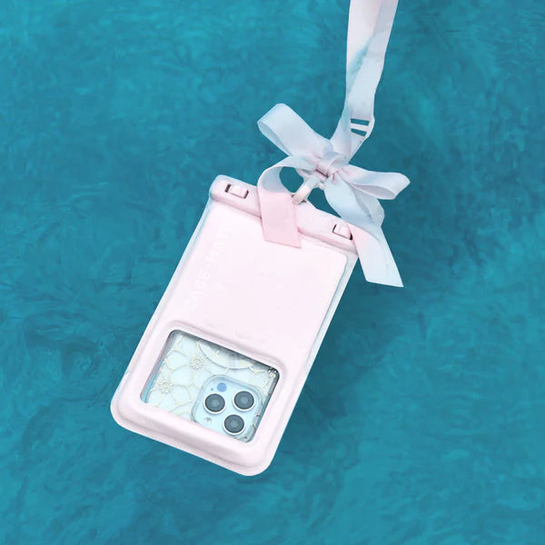Case Mate Large Waterproof Floating Bow Pouch- Ballet Pink