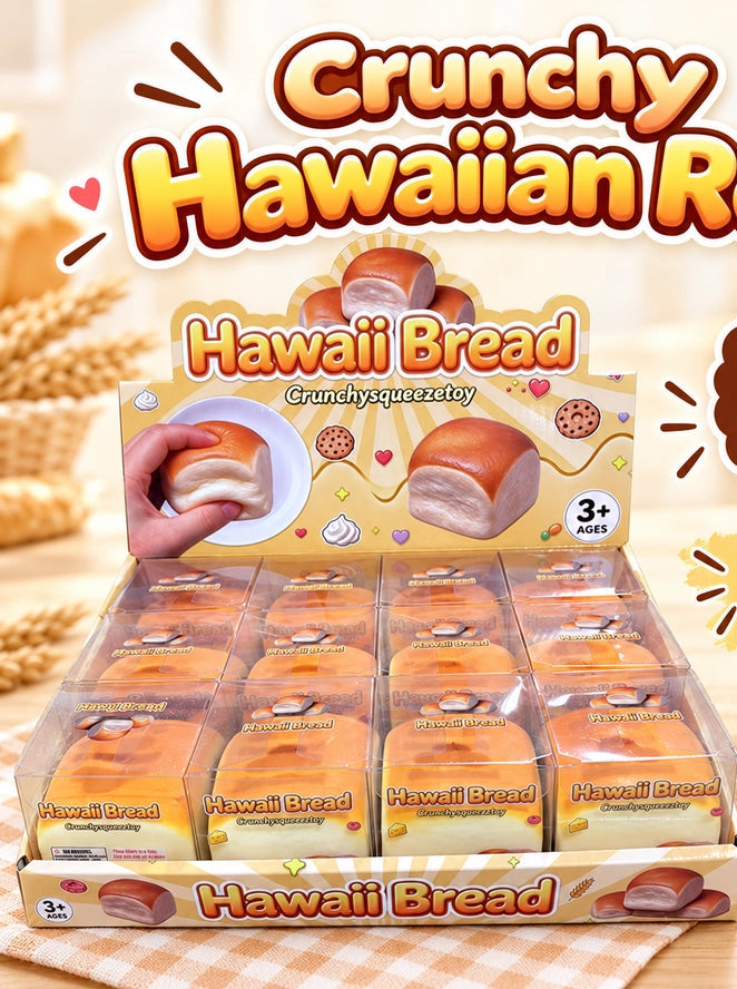 Crunchy Hawaiian Roll Squishy — Hawaii Bread Asmr Crunch