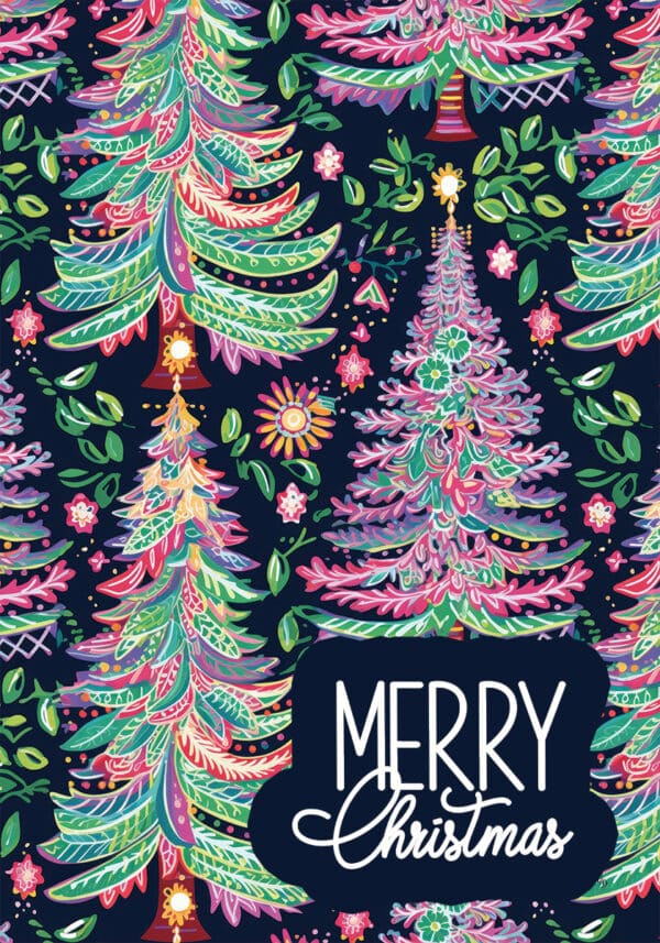 Garden Flag- Retro Trees