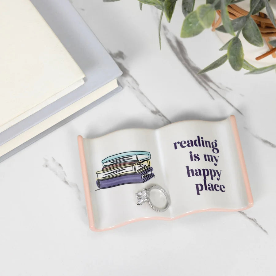 Reading Is My Happy Place 5" Trinket Dish