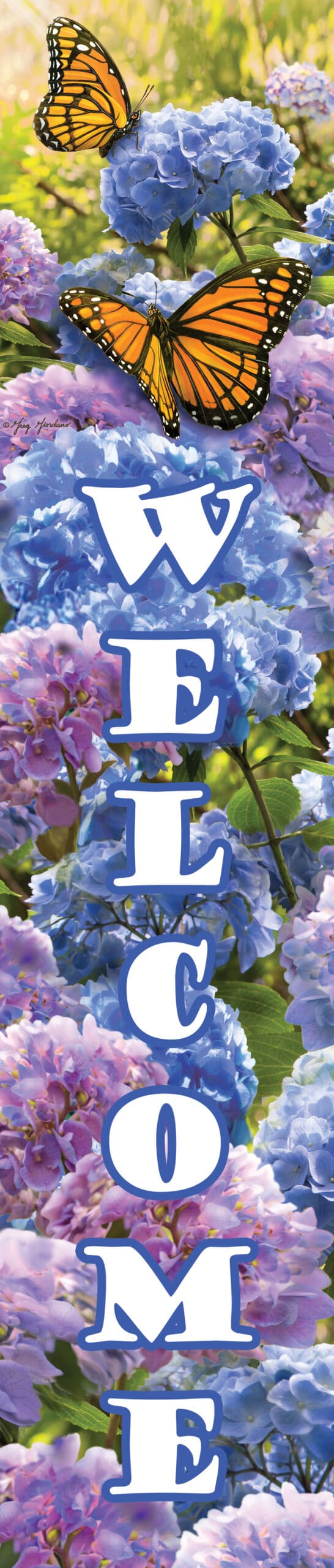 Monarch Hydrangeas Yard Expression Sign