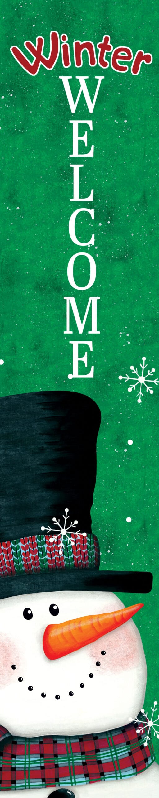 Winter Welcome Snowman Yard Expression Sign