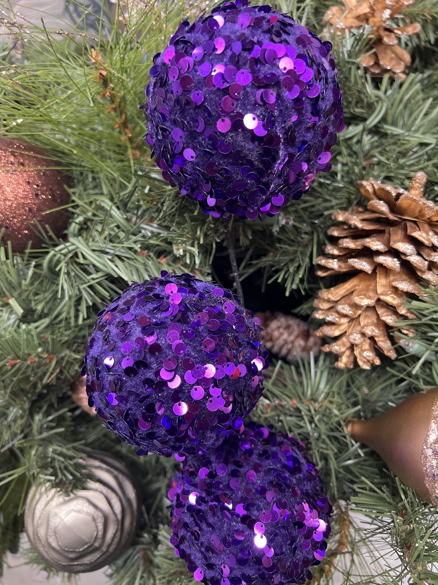 Purple Sequin Ball Pick