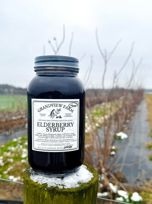 Grandview Farm Elderberry Quart Jar