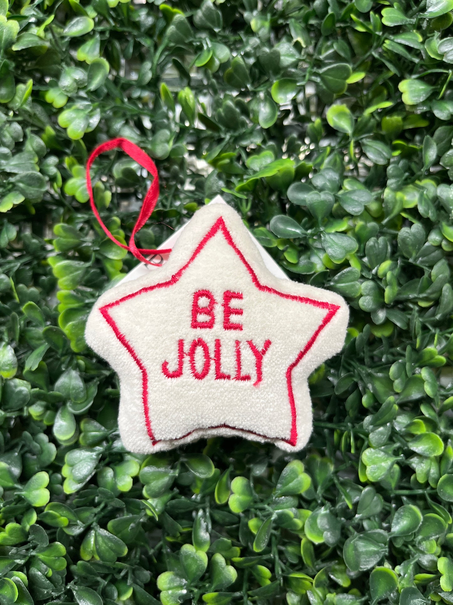 Be Jolly Plush Star Ornament