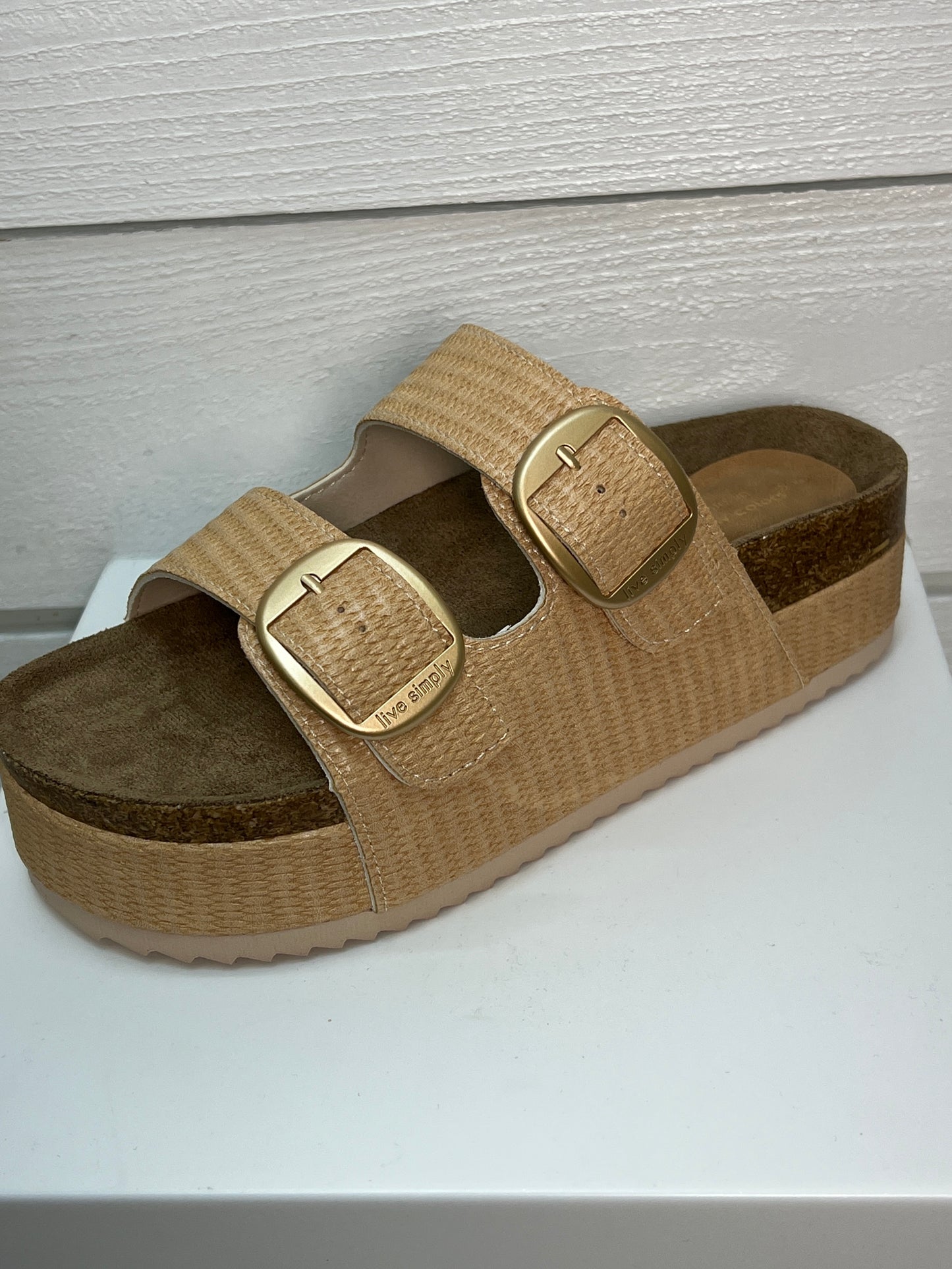 Simply Southern Platform Sandal -Beige