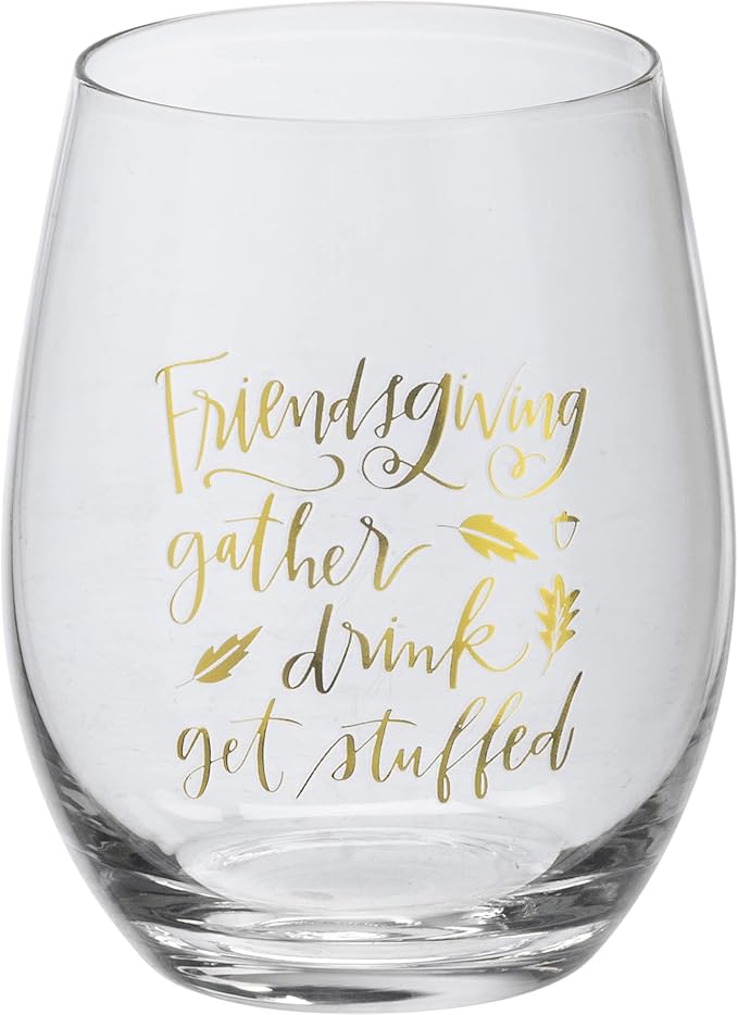 Friendsgiving Stemless Wine Glass