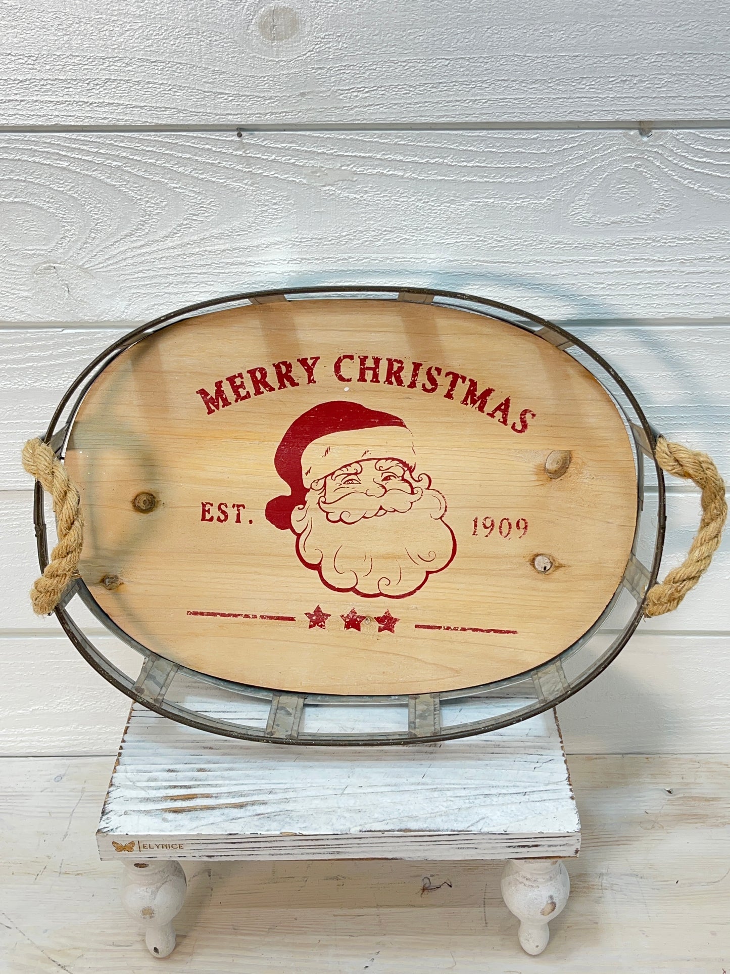 Merry Christmas Est 1909 Small Serving Tray