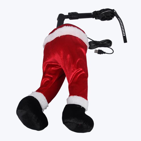 Kicking Santa Christmas Tree Decor