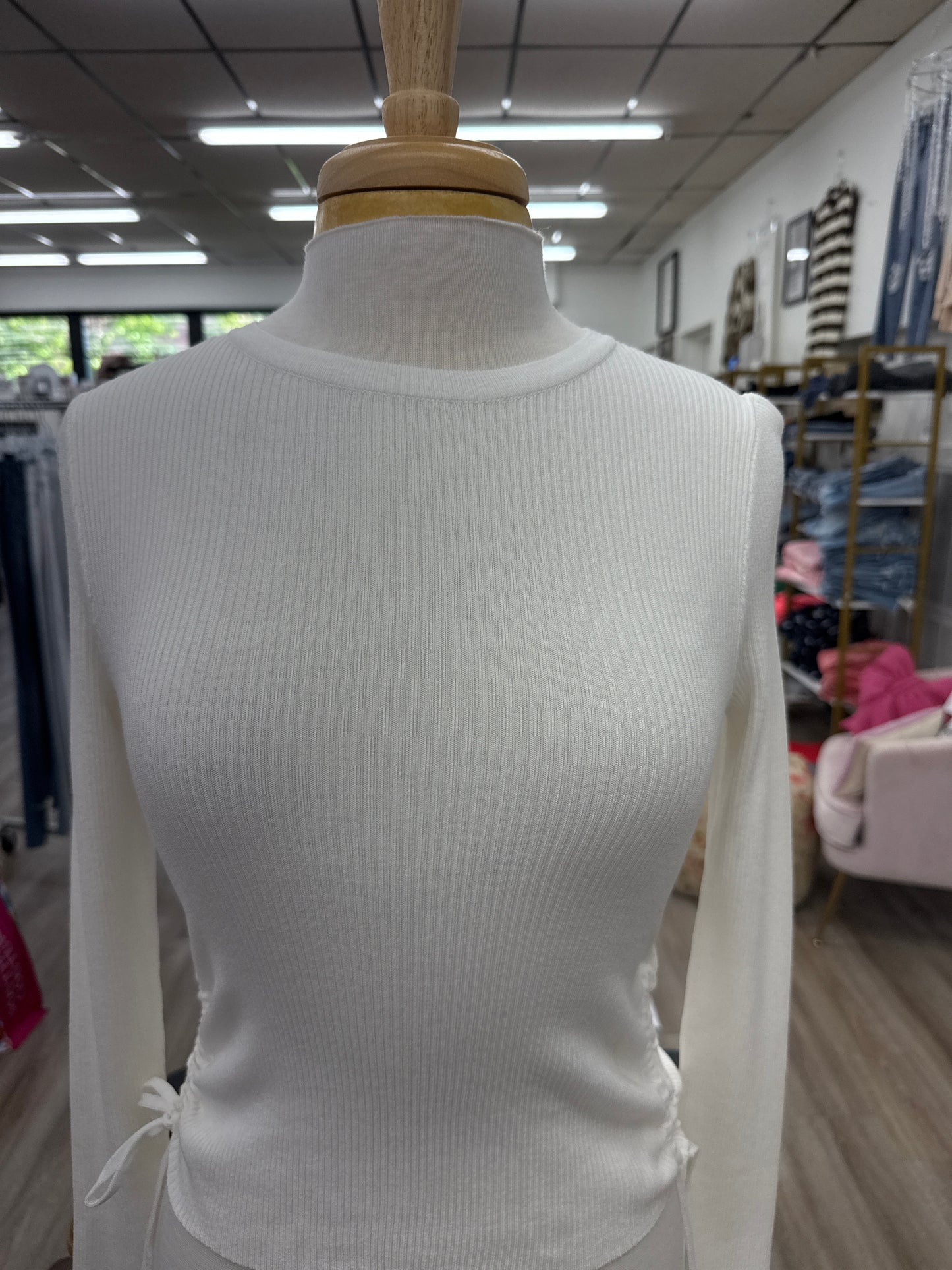 Ivory Ribber Sweater