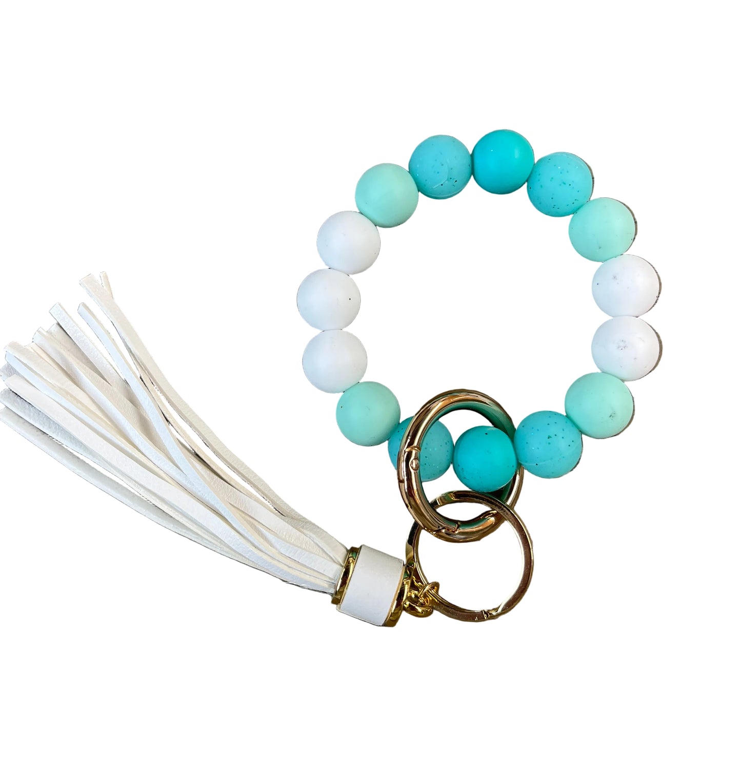 Silicone Key Ring Bracelets With Tassel