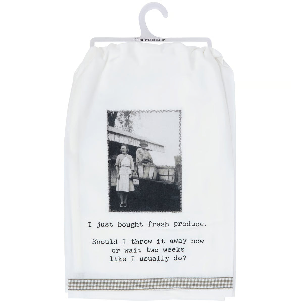 Trash Talk Kitchen Towels- White