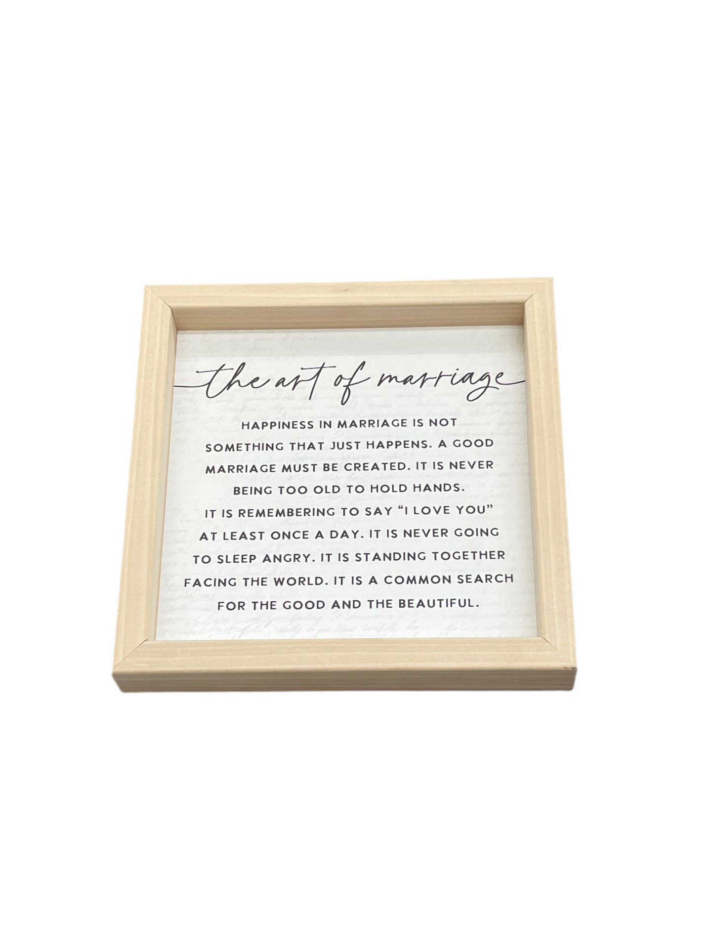 The Art of Marriage Box Sign