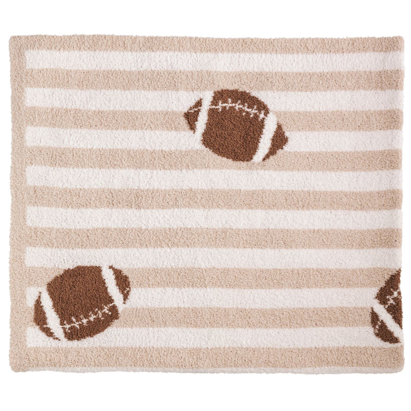 Mud Pie Tailgate Football Chenille Blanket