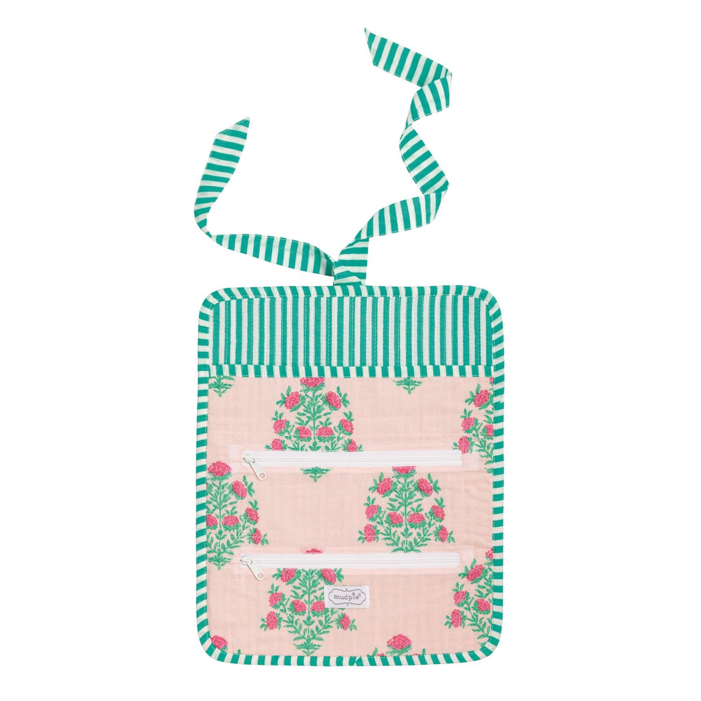 Mud Pie Block Print Jewelry Rolls