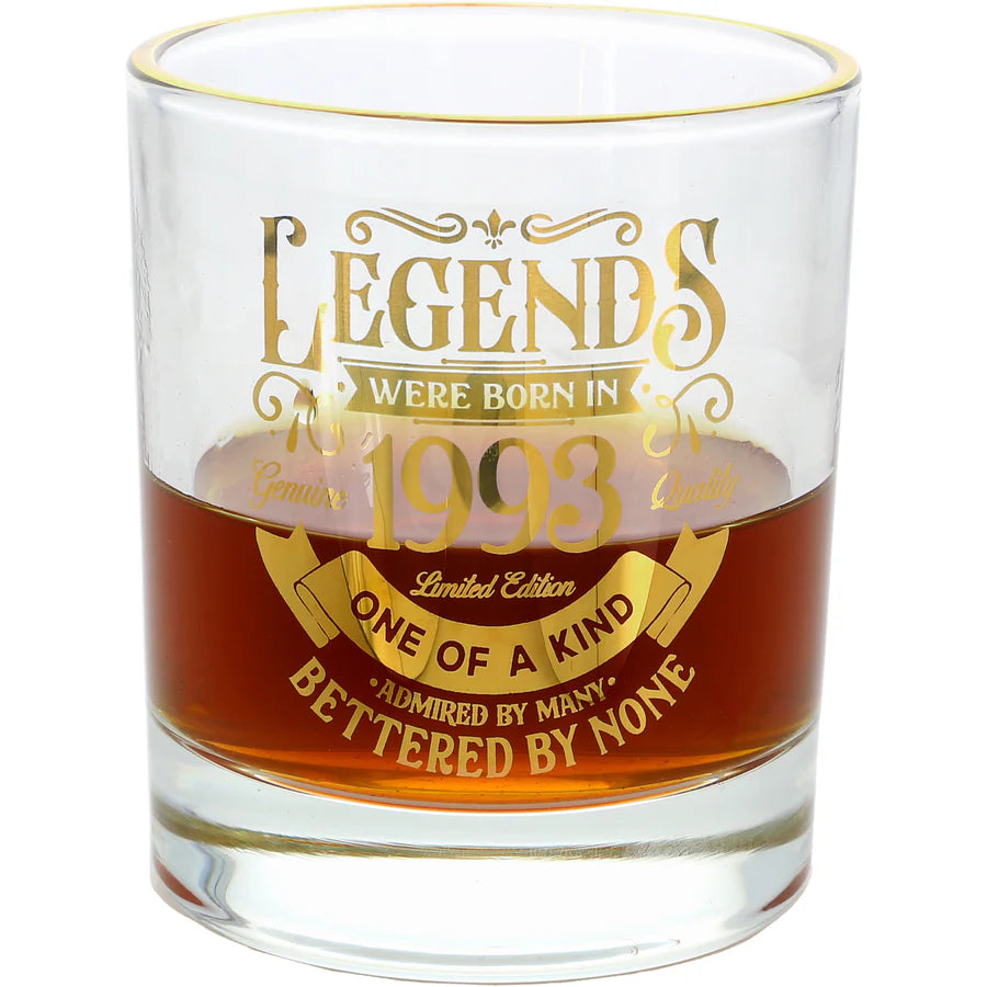 8 oz Legends Rocks Glass- 1949-1993 Series