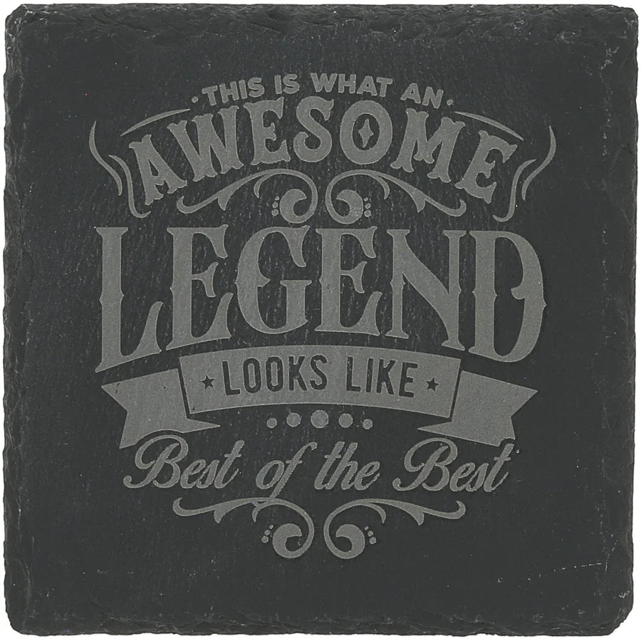 4" Legend Slate Coaster