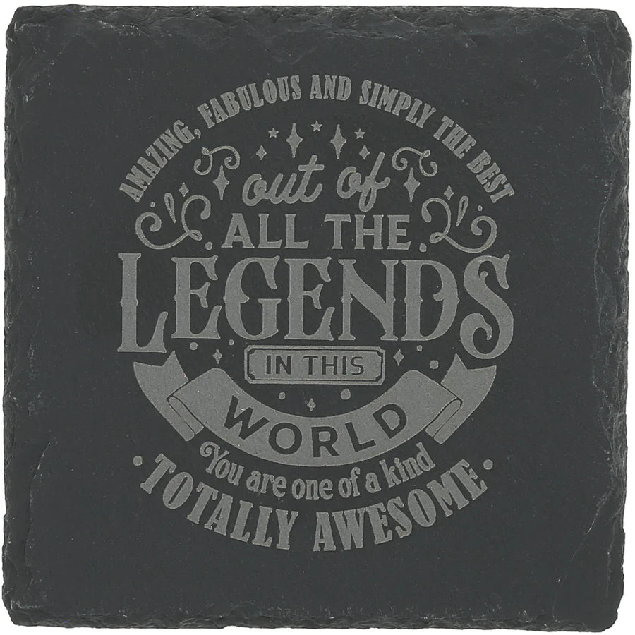 4" Legend Slate Coaster