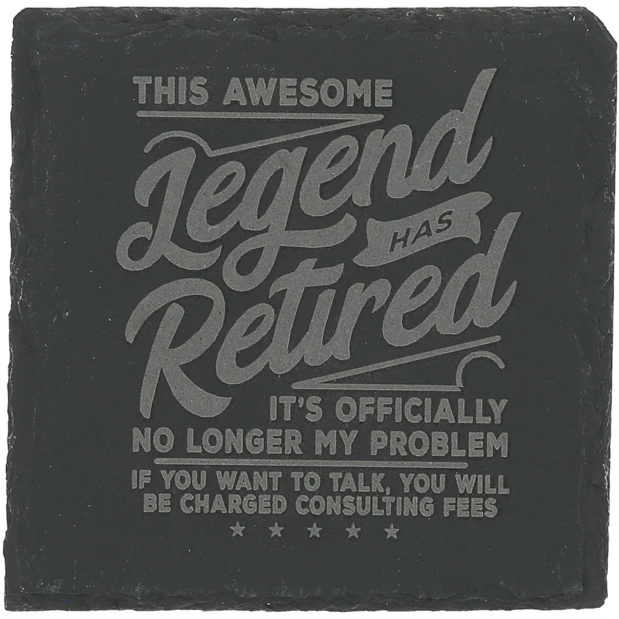 4" Legend Slate Coaster