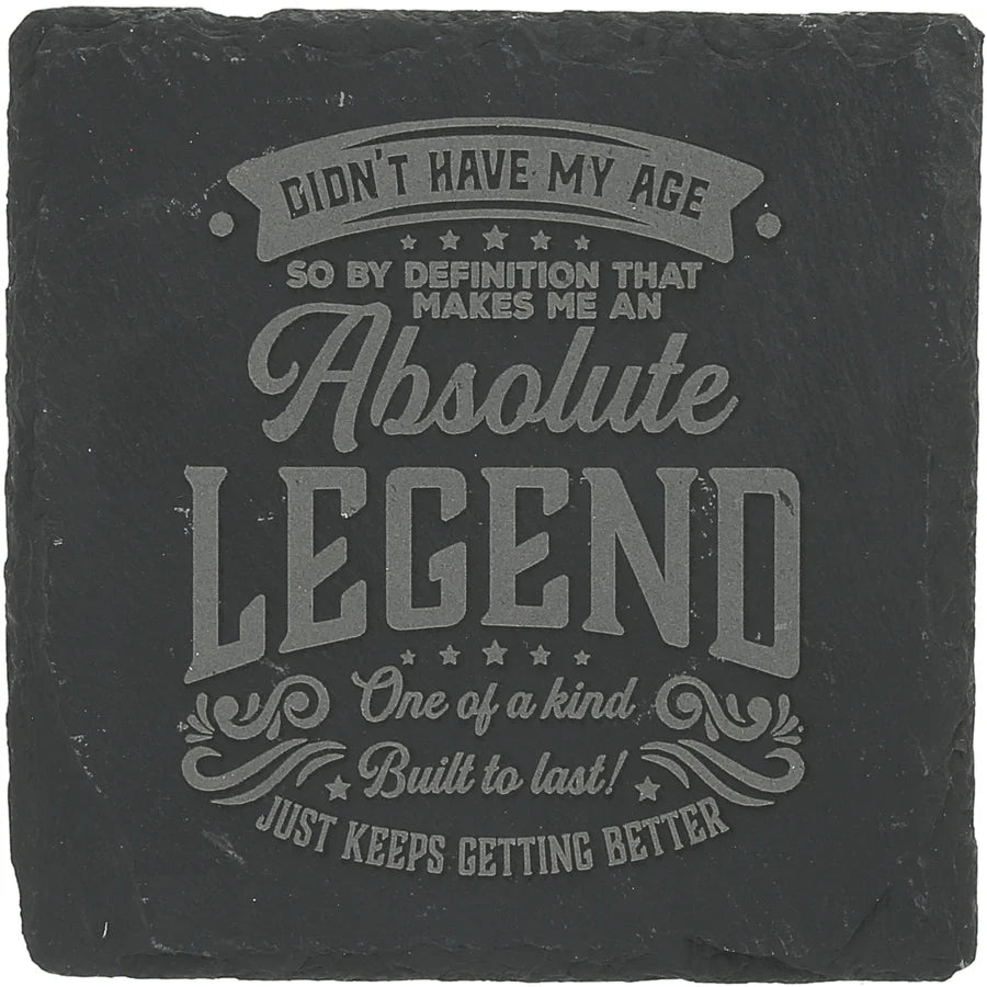 4" Legend Slate Coaster