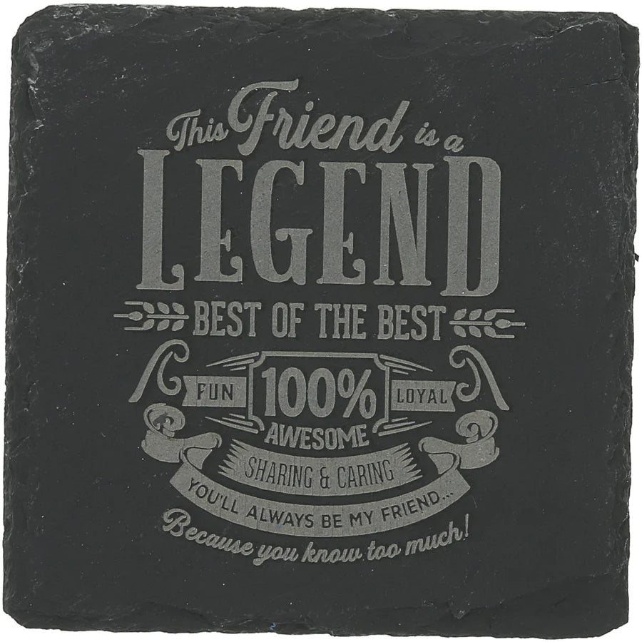 4" Legend Slate Coaster