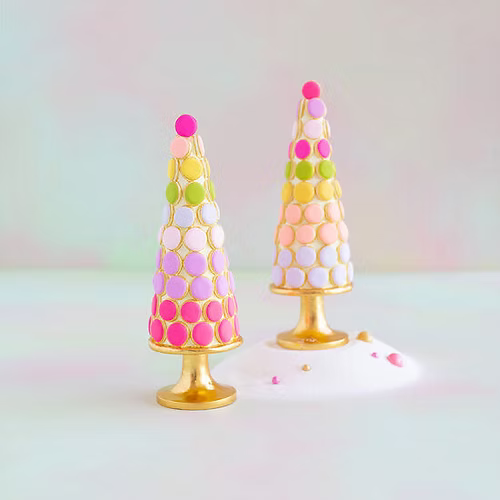 Glitterville Macaron Colorful Tabletop Tree