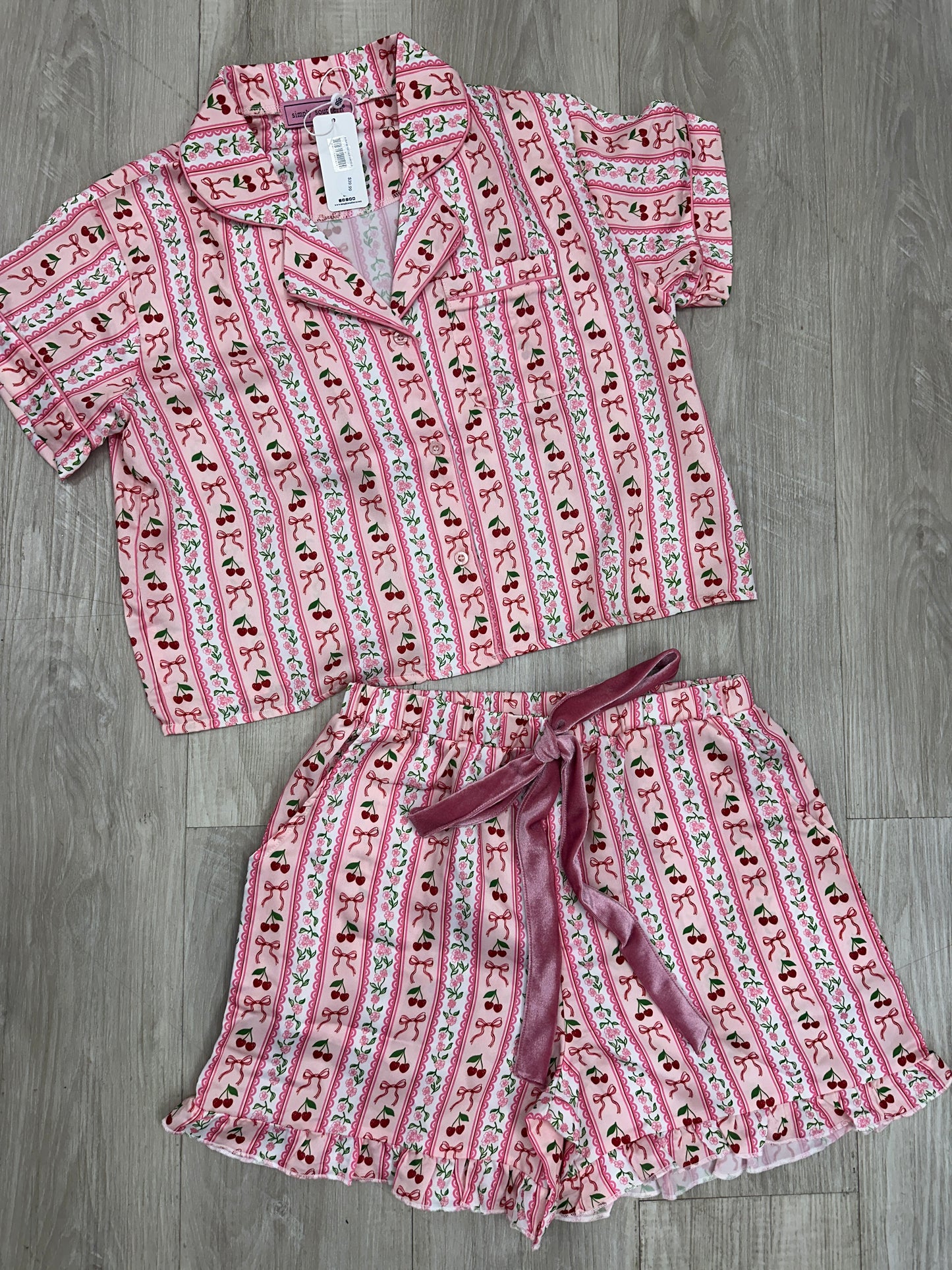 Simply Southern Silk Pajama Shorts Set