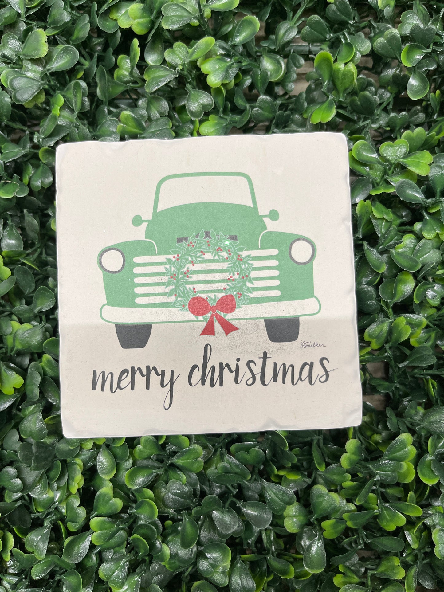 Merry Christmas Stone Coaster