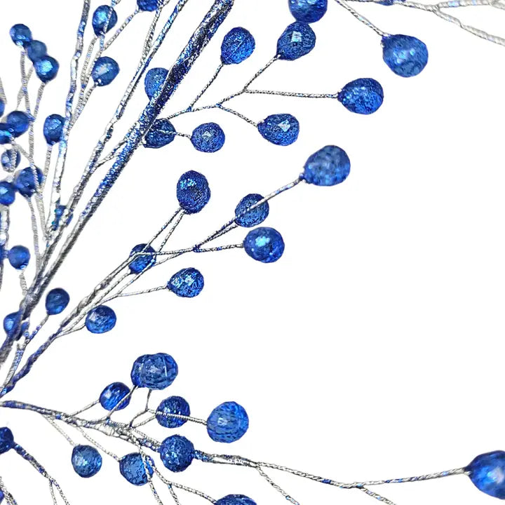 Royal Blue Acrylic Glitter Bead Spray 26”