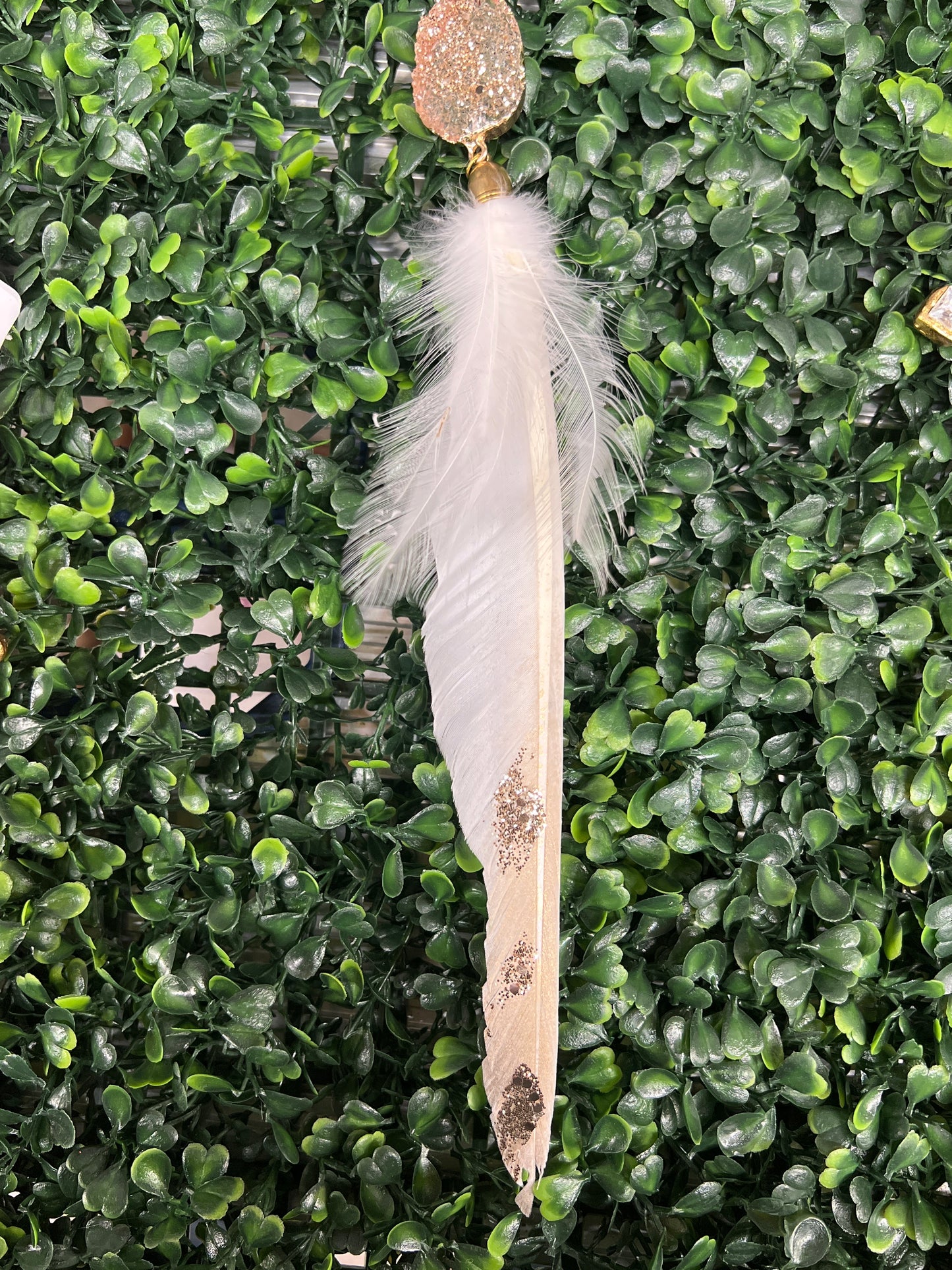 Feather And Stone Ornament