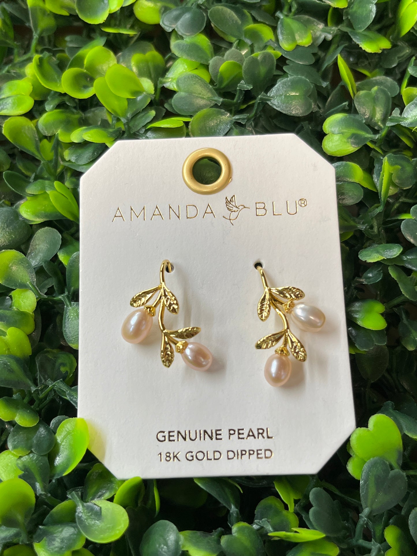 Gold Pearl Floral Earrings