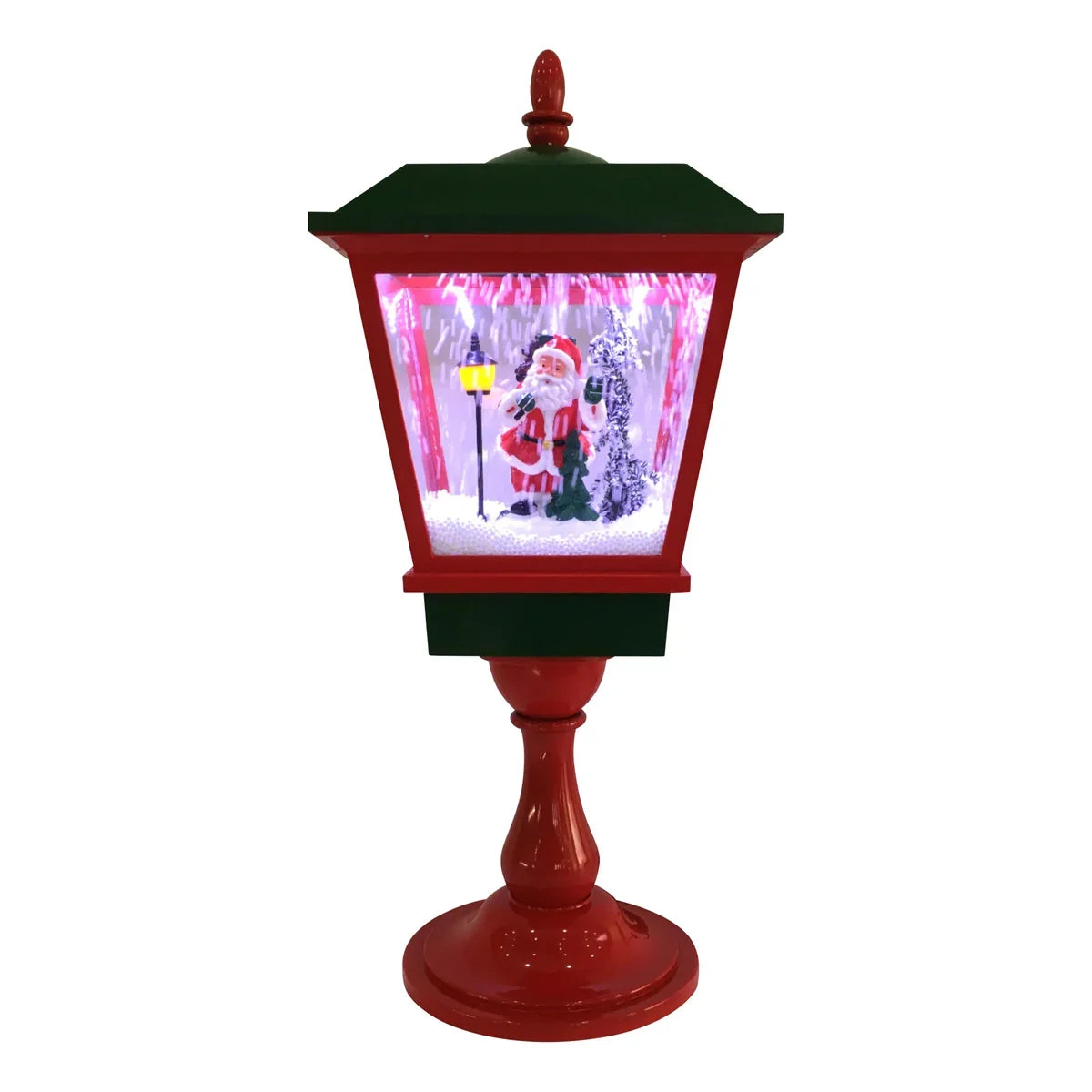 Red & Green Santa Tabletop Lamp